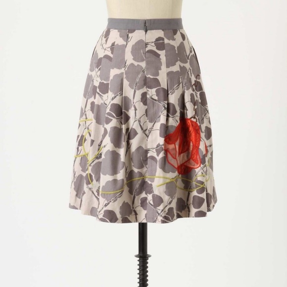 Anthropologie Floreat Glowing Leaf Skirt 0 MSRP $98 - Picture 2 of 6